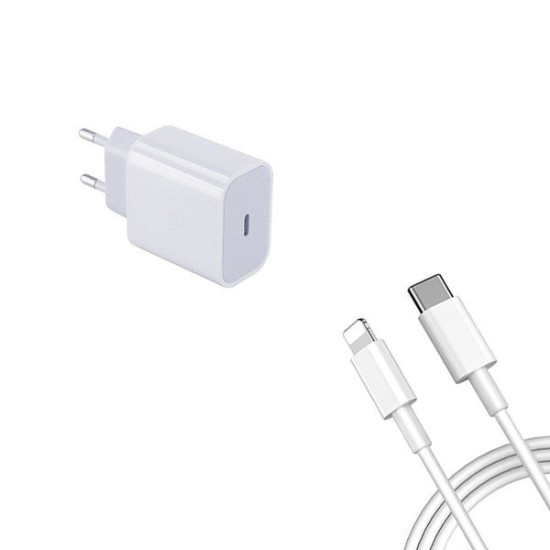 NEW SCIENCE IPHONE FC-101 20W USB TYPE-C CARREGADOR BRANCO REF-0010